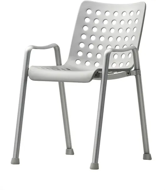 Vitra Stuhl Landi grau, Designer Hans Coray, 79.5x51.5x65 cm