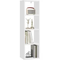 Woltu Bücherregal 1-tlg. 30 x 106,5 x 23,5 cm Holzwerkstoff weiß