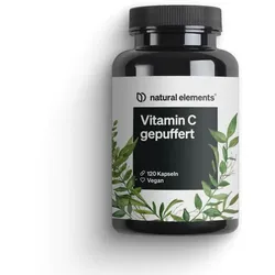natural element sVitamin C gepuffert 500mg – 120 Kapseln magenschonend pflanzliche Fermentation 88 g