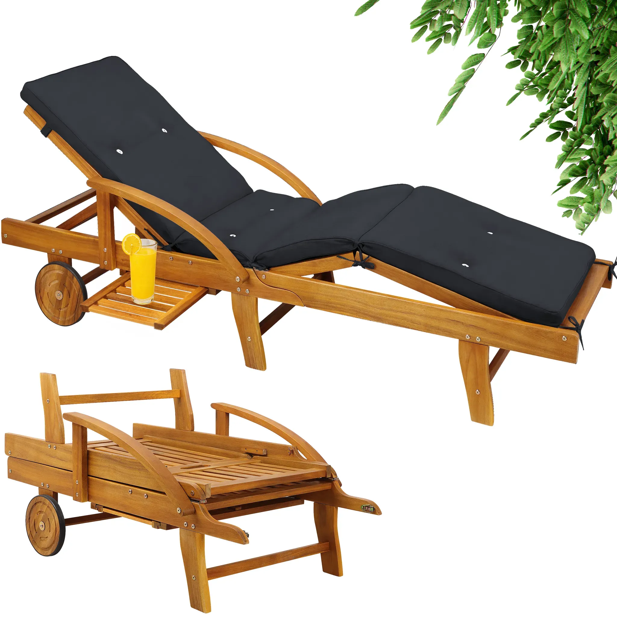 Sun lounger Tami Sun incl cushion anthracite