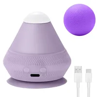 behogan Elektrisch Triggerpunkt Drücker, Triggerpunkt Massagegerät Heizung mit Mini-Massageball, Massageball mit Saugnapf und Heißer, Triggerpunkte Massagegerät für Muskelschmerzen und Verspannungen, Lila