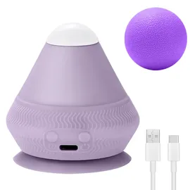 behogan Elektrisch Triggerpunkt Drücker, Triggerpunkt Massagegerät Heizung mit Mini-Massageball, Massageball mit Saugnapf und Heißer, Triggerpunkte Massagegerät für Muskelschmerzen und Verspannungen, Lila