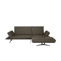 KOINOR Ecksofa aus Flachgewebe Francis ¦ braun ¦ Maße (cm): B: 284 H: 93 T: 159.0