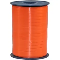 Präsent Geschenkband orange, 500 Meter Ringelband 5 mm zum Basteln, Dekorieren & Verpacken von Geschenken zu jedem Anlass