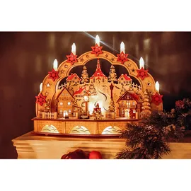 Hellum LED-Holzleuchter (K) 525038