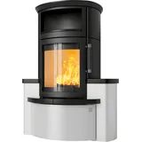 Kaminofen Hark 44-5.34 GT ECOplus RUA 8 kW - Ofenkacheln: opak-schwarz - Korpus: graphit