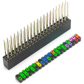 Sertronics 40 Pin GPIO Stacking Header für Raspberry Pi, farbig kodiert, 13,3mm