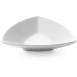 HENDI Tapasschälchen Triangolo, Stückzahl: 6, Hohe Schlag- und Verschleißfestigkeit, geeignet für Mikrowelle, Geschirrspüler, 100x100(H) 25mm, Weiß Porzellan