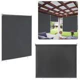 Rollo Verdunklungsrollo Außenrollo Wetterfest Rollo Sonnenschutz, AUFUN, für Fenster, Außen schwarz 140 cm x 140 cm