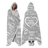 MKUOOY Geschenke für Freundin Frauen, Geburtstagsgeschenke für Frauen Beste Freundin, Umarmung Decke mit Ärmeln Geschenke für Schwestern Frau Kollegen zum Geburtstag Weihnachten