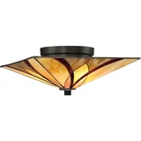 Elstead Lighting Asheville 2-flammige Deckenleuchte 2xE27 Valiant Bronze