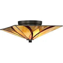 Elstead Lighting Asheville 2-flammige Deckenleuchte 2xE27 Valiant Bronze