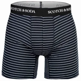Scotch & Soda Boxershorts Solid Cotton Stretch Grau/Blau L 3er Pack
