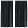 vidaXL Verdunkelungsvorhänge 2 pcs Schwarz 140 x 175 cm Samt