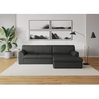 DOMO collection Ecksofa »Topper L-Form«, mit Recamiere, wahlweise mit Schlaffunktion grau