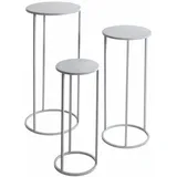 Haku-Möbel Blumensäule 3er Set 50/60/70 x 20/25/30 cm Grau