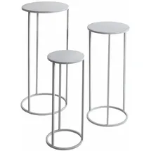 Haku-Möbel Blumensäule 3er Set 50/60/70 x 20/25/30 cm Grau