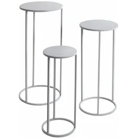Haku-Möbel Blumensäule 3er Set 50/60/70 x 20/25/30 cm Grau