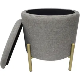 Echtwerk Sitzhocker mit Stauraum 36 x 40 x 36 cm Grau
