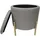 Echtwerk Sitzhocker mit Stauraum 36 x 40 x 36 cm Grau