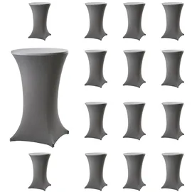 Trutzholm Stehtischhusse Stretch Grau Ø 80 cm 15er Set