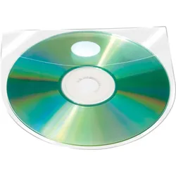 CD/DVD-Hüllen PP transparent selbstklebend mit Lasche VE=10x10 Stück