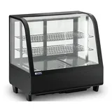 Royal Catering Kühlvitrine - 100 L - - 3 Ebenen - schwarz