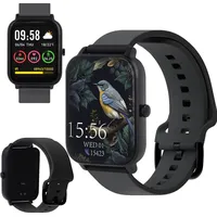 Forever ForeVigo 3 SW-320 BT 1,7 Zoll Metallgehäuse schwarz Silikonarmband schwarz M