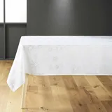 Douceur d'intérieur Pampille Tischdecke, rechteckig (150 x 240 cm), Weiß/Gold, metallisch bedrucktes Polyester