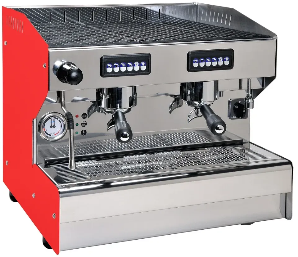 Siebträger - Espressomaschine MILANO Compact 2 Gr. Autom. - Farbe: Rot