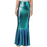 Forplay Meerjungfrau Glitzerrock blau - Faschingskostüm (XS, S)