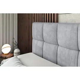 altdecor Boxspringbett RICAR KING - 160x200 - H3/H4 - Hellgrau