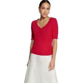Zero Halbarm-Shirt mit Raffung in Candy Red | 38