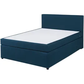 Roller Boxspringbett - blau - H3 - 140x200 cm