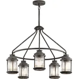 Elstead Lighting Ashland Bay 5-flg. Ø 66,3 cm grau Aluminium, Glas, Metall