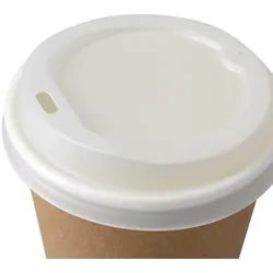 BIOZOYG 1000 Stück Einwegdeckel Ø 90mm, weiß  CPLA Bio Plastikdeckel Kaffeedeckel kompostierbar, biologisch abbaubar, umweltfreundlich
