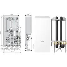Buderus Logamax kompakt WS160.3-35 TE m. Zub.Rahmen,2ob,4flex,AP-Geh,ung.HK,Aust...