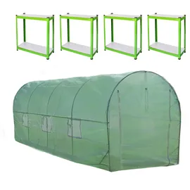 MonsterShop Polytunnel 25mm 6m x 3m mit Regale