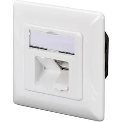 DIGITUS CAT 6A Klasse EA Netzwerkdose, designkompatibel, geschirmt, Unterputz