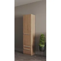 Priess Wäscheschrank Barcelona 48 x 193 x 36 cm Beige/Braun