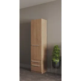 Priess Wäscheschrank Barcelona 48 x 193 x 36 cm Beige/Braun