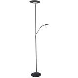 Steinhauer Deckenfluter Stehleuchte Wohnzimmerlampe LED dimmbar Lesespot schwarz chrom