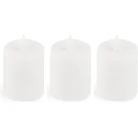Novaliv, LED Kerzen, LED Kerze Outdoor 3 Stück weiss Grablichter LED mit Batterie Dauerkerze LED Kerzen flackernde (3x)