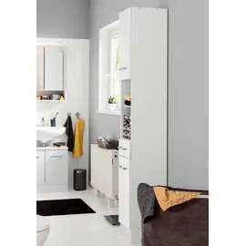 WELLTIME Ribera Hochschrank 25 x 190 x 35 cm Weiß MDF