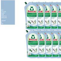 10x1000ml Frosch Baumwollblüten Pflege - Weichspüler 400WL | Vegan & Bio