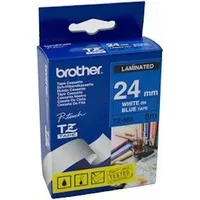 Brother TZ-555 24mm weiß auf blau