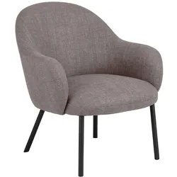 Ebuy24 Spencer Sessel Lounge-Sessel Stoff hellgraubraun.