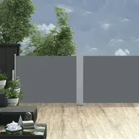 vidaXL Ausziehbare Seitenmarkise 1 x 10 m anthrazit