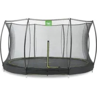 EXIT TOYS Silhouette Bodentrampolin 366 cm inkl. Sicherheitsnetz schwarz