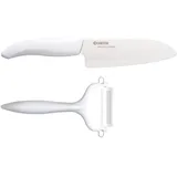 Kyocera Messer-Set 2-tlg. 14 cm weiß Keramik spülmaschinengeeignet rostfrei